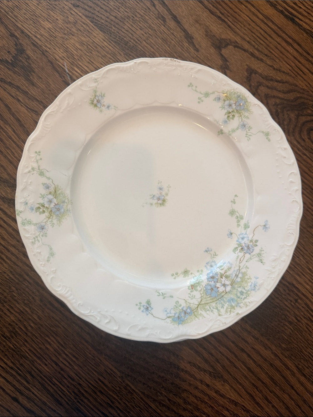 Antique Johnson Bros set of 7 floral plates